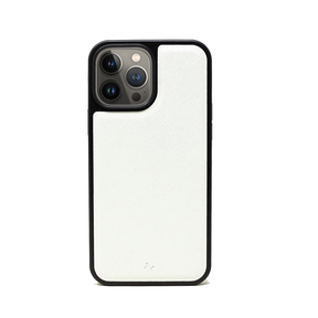MAAD Classic - White IPhone 13 Pro Max Leather Case