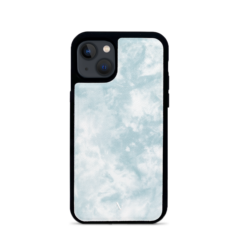 Tie Dye Blue Fever - IPhone 13 Mini Leather Case