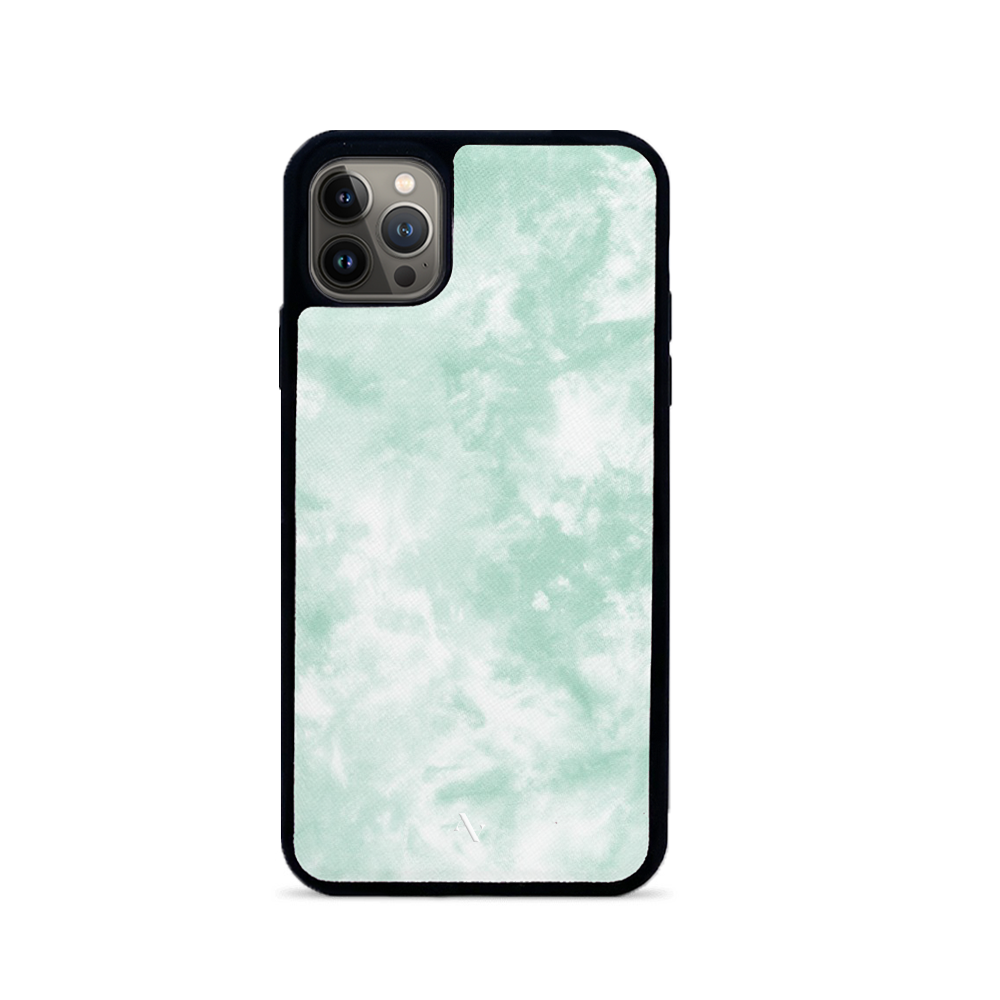 Tie Dye Green Fever - IPhone 13 Pro Leather Case