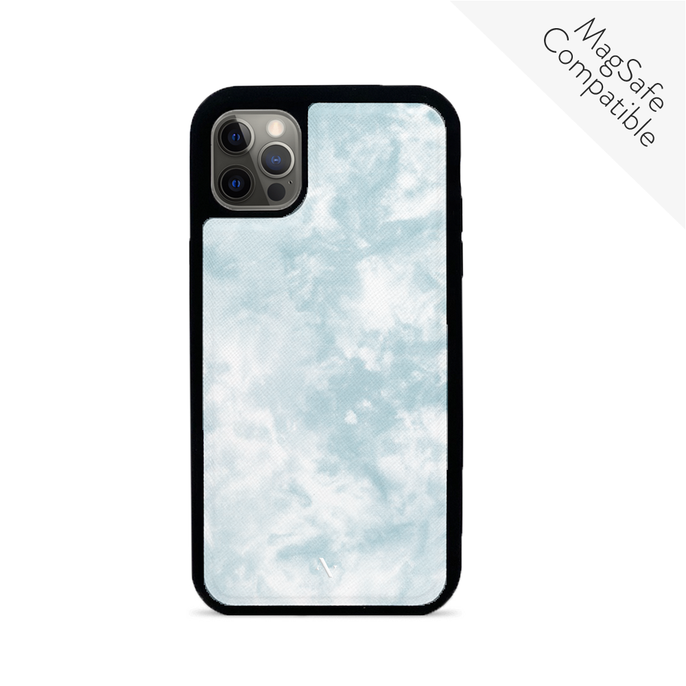 Tie Dye Blue Fever - IPhone 14 Pro Max Leather Case