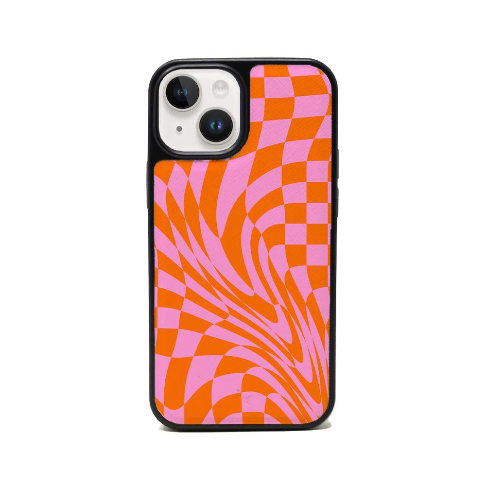 GOLF le MAAD - Orange and Pink IPhone 14 Leather Case