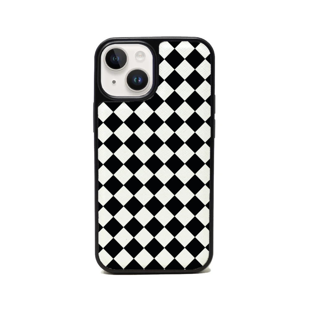 GOLF le MAAD - Black and White IPhone 14 Plus Leather Case