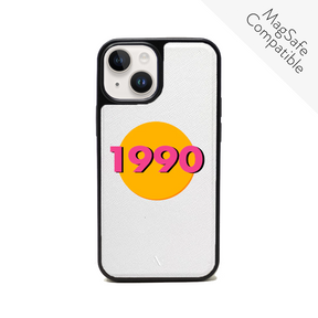 90s - White IPhone 14 Plus Leather Case