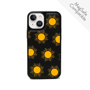 Sun - Black IPhone 14 Leather Case