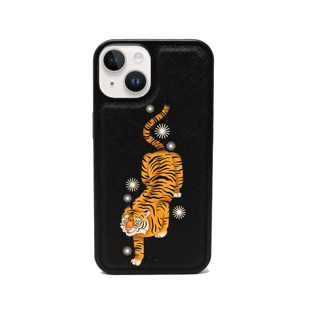 MAAD Tiger - Black IPhone 14 Plus Leather Case