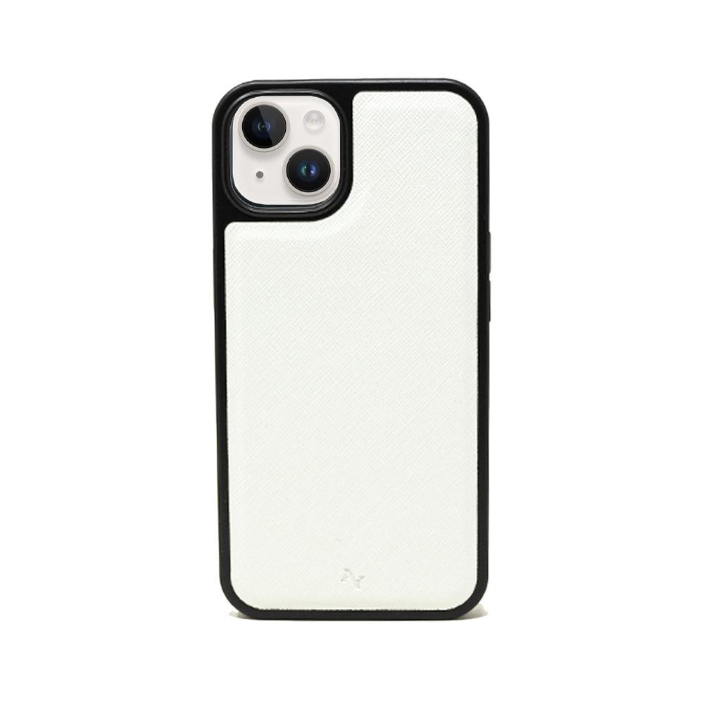 00s - White IPhone 14 Plus Leather Case