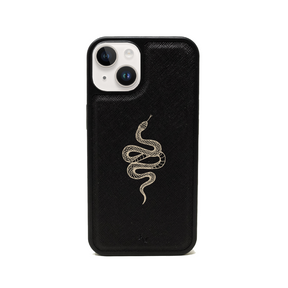 Scales - Black IPhone 14 Leather Case