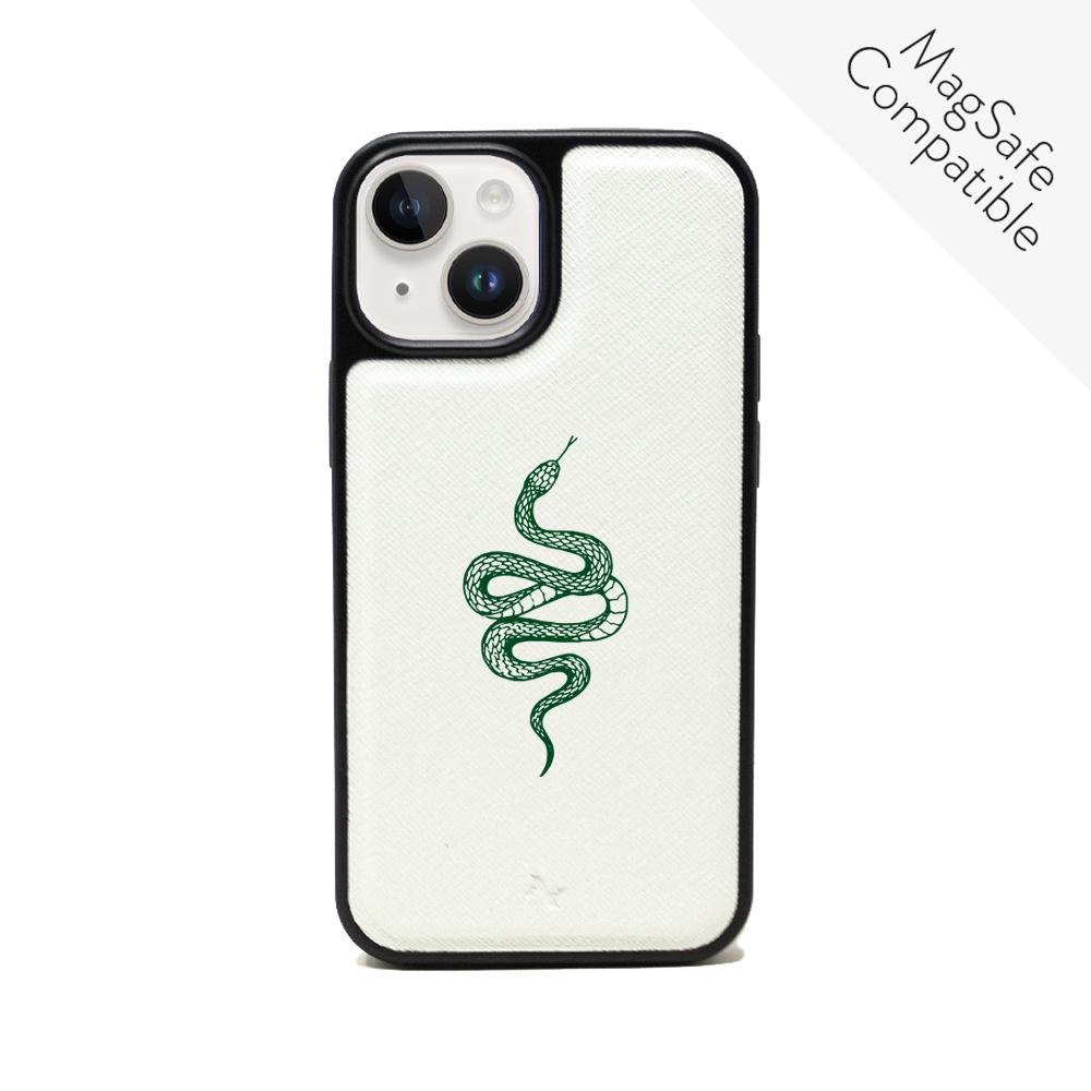 Scales - White IPhone 14 Leather Case