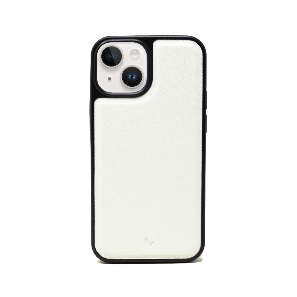 00s - White IPhone 14 Plus Leather Case
