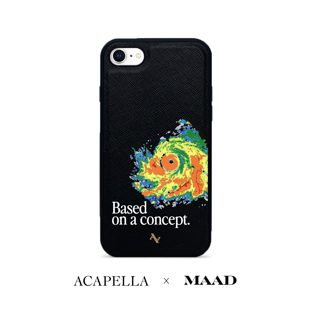 Acapella x MAAD Hurricane - Black IPhone 7/8/SE Leather Case