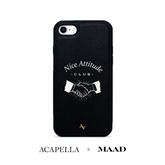Acapella x MAAD Nice Club - Black IPhone 7/8/SE Leather Case