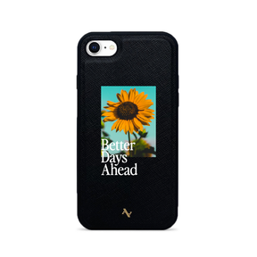Acapella x MAAD Sunflower - Black IPhone 7/8/SE Leather Case