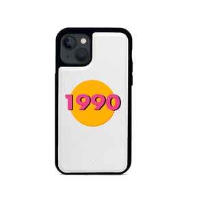 90s - White IPhone 13 Mini Leather Case
