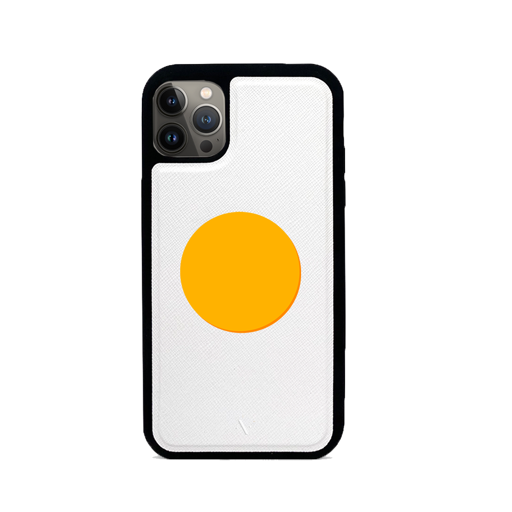 90s - White IPhone 14 Pro Leather Case