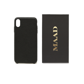 Pebble - Black IPhone XS MAX Case - MAAD Collective - Saffiano IPhone Personalized Case 