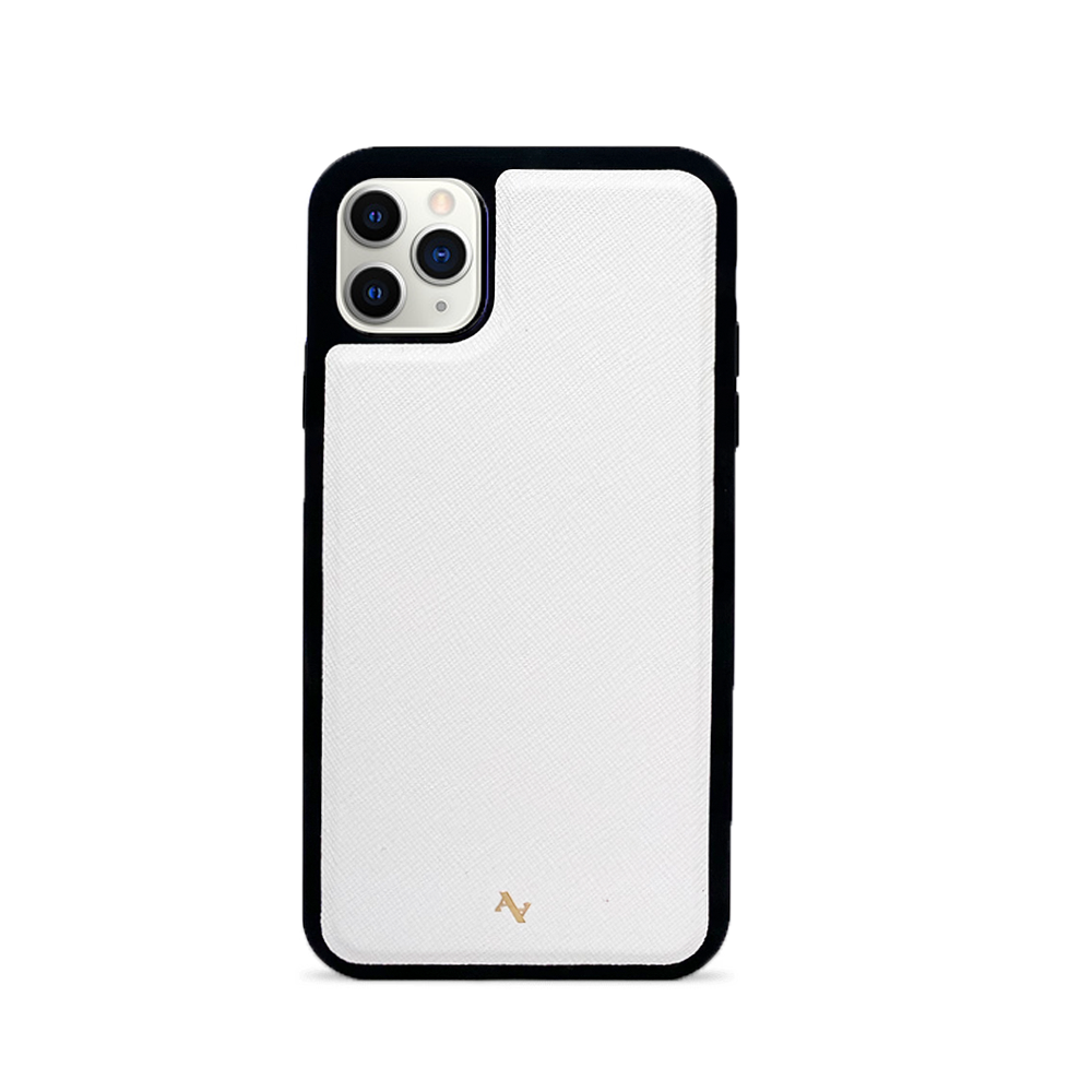 00s - White IPhone 11 Pro Max Leather Case
