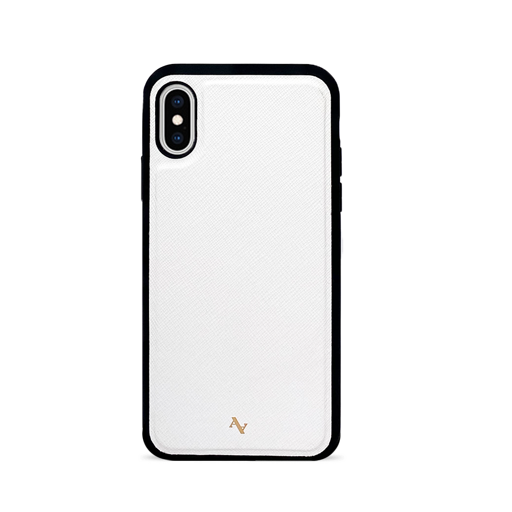 00s - White IPhone X/XS Leather Case