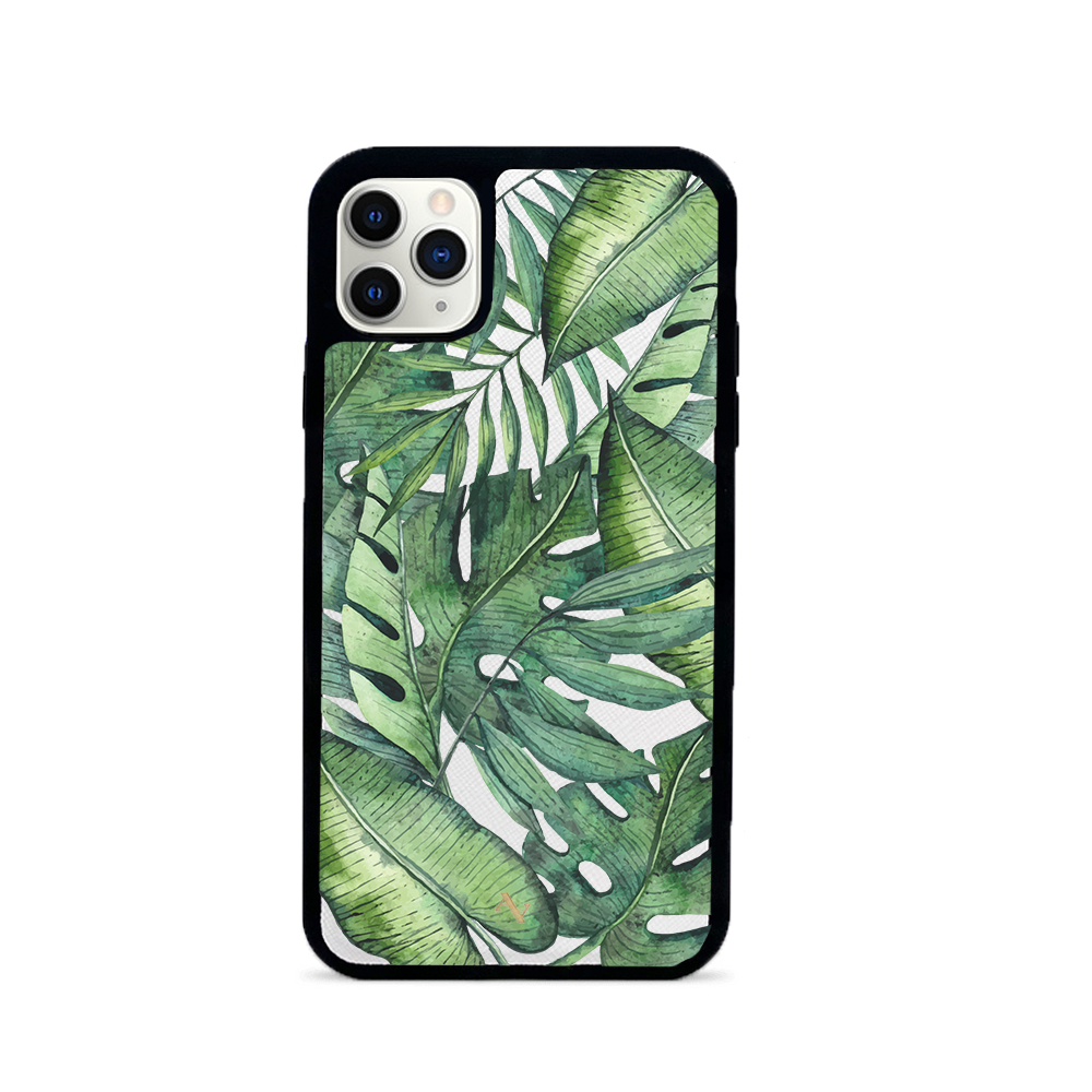MAAD Tropical Plants - Creta IPhone 11 Pro Max Leather Case