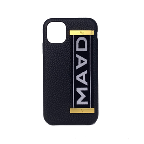 MAAD LVR Black IPhone 11 Case - MAAD Collective - Saffiano IPhone Personalized Case 