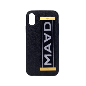 MAAD LVR Black IPhone X/XS Case - MAAD Collective - Saffiano IPhone Personalized Case 