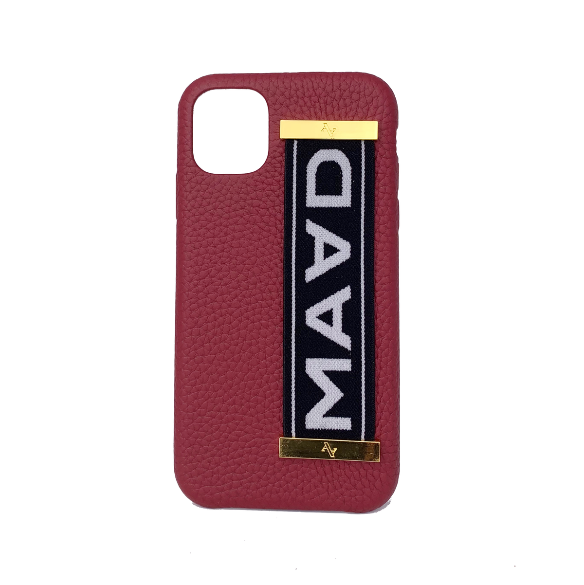 MAAD LVR Red IPhone 11 Case - MAAD Collective - Saffiano IPhone Personalized Case 