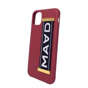 MAAD LVR Red IPhone 11 Pro Max Case - MAAD Collective - Saffiano IPhone Personalized Case 
