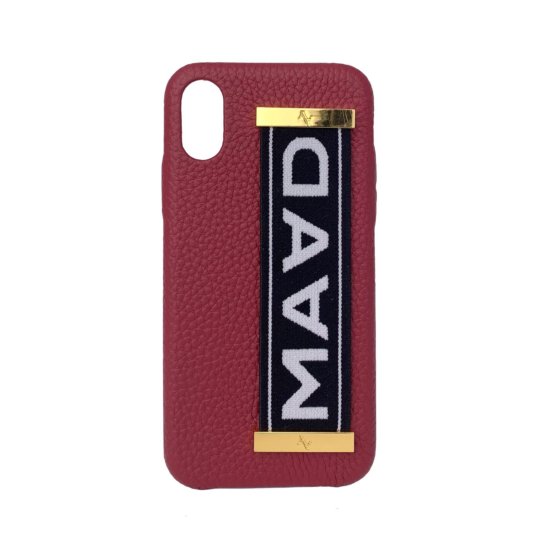 MAAD LVR Red IPhone X/XS Case - MAAD Collective - Saffiano IPhone Personalized Case 
