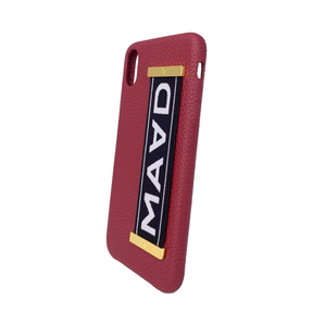 MAAD LVR Red IPhone XS MAX Case - MAAD Collective - Saffiano IPhone Personalized Case 
