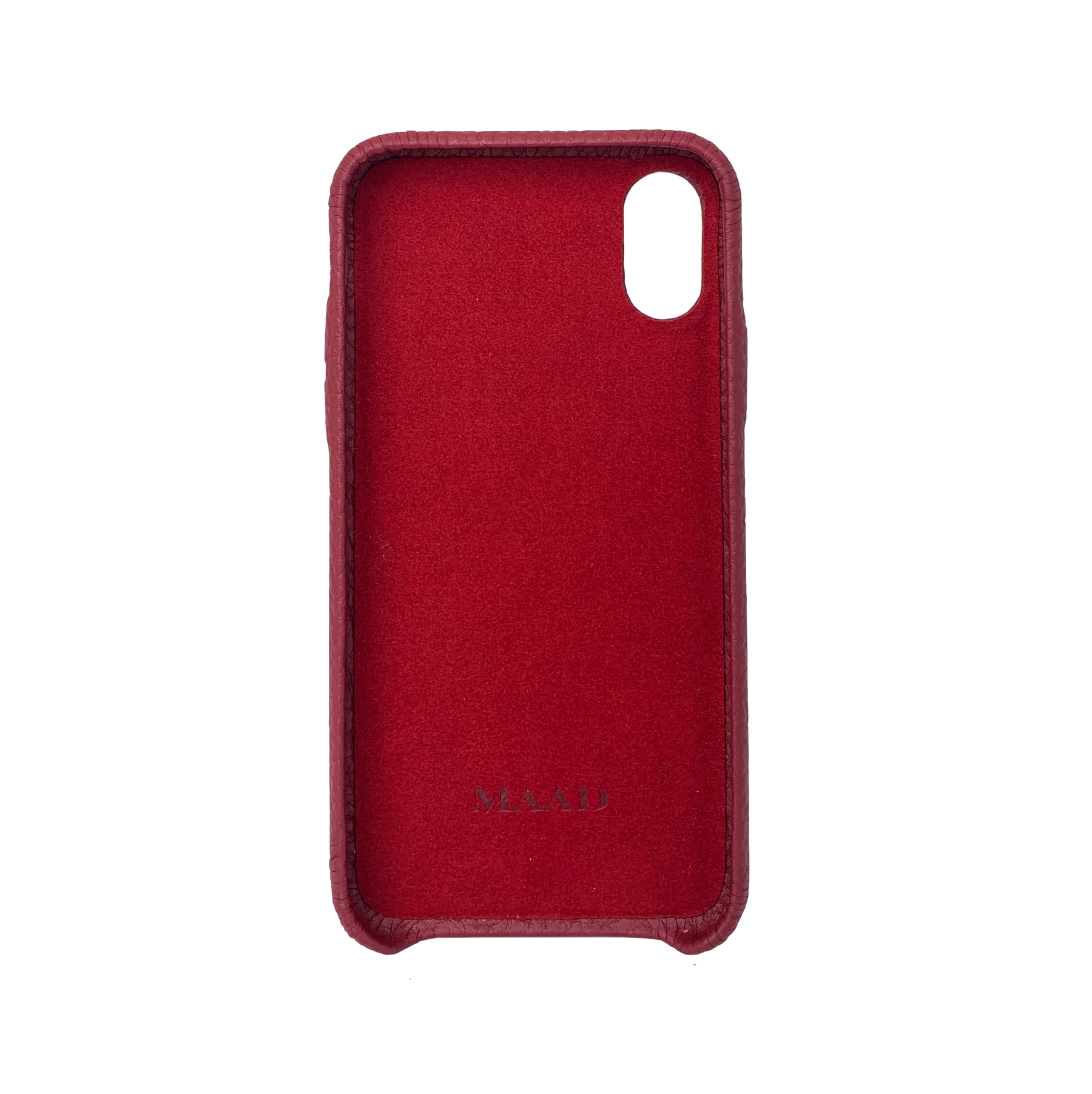 MAAD LVR Red IPhone XS MAX Case - MAAD Collective - Saffiano IPhone Personalized Case 
