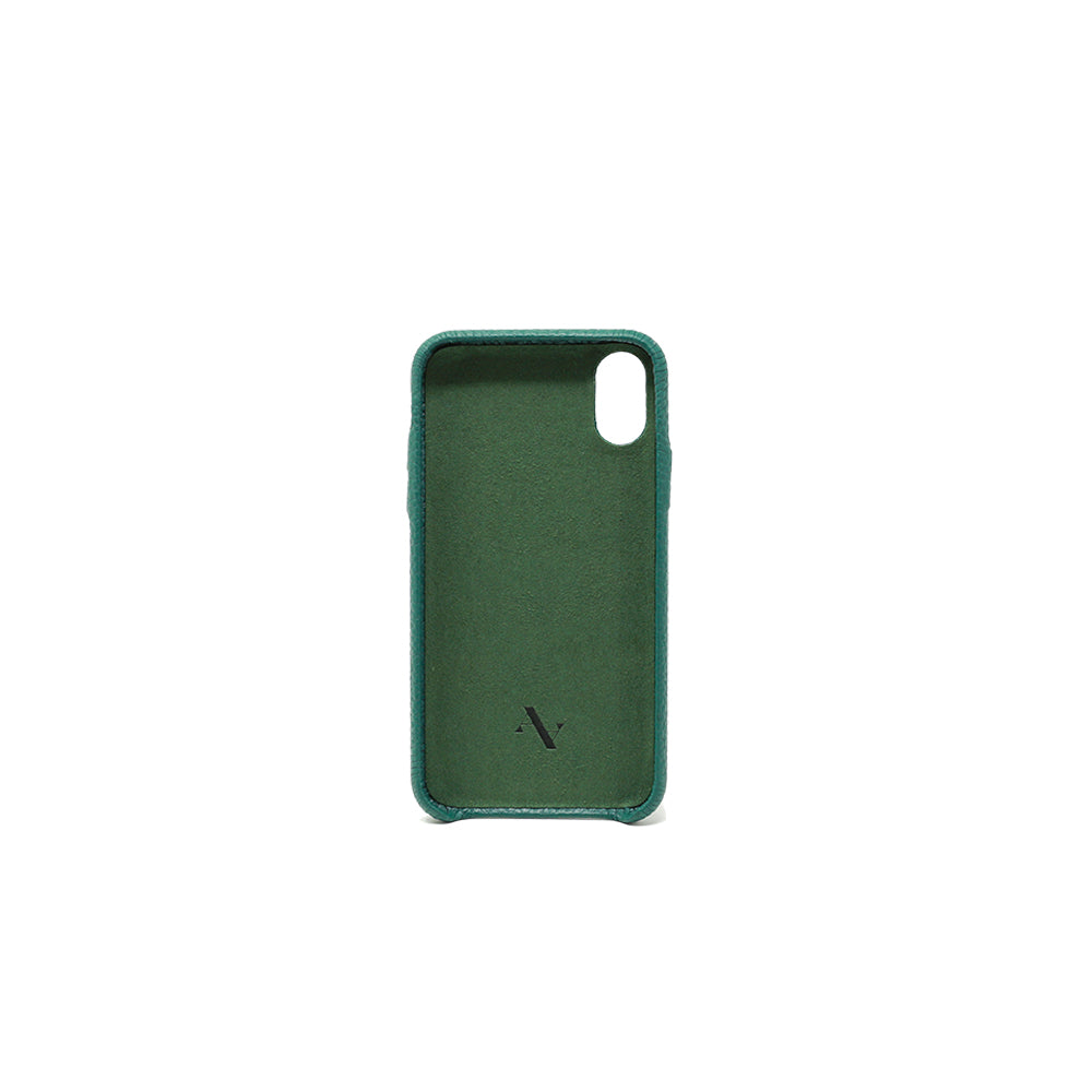 Pebble - Moss Green IPhone XR Case - MAAD Collective - Saffiano IPhone Personalized Case 