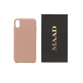 Pebble - Nude IPhone XS MAX Case - MAAD Collective - Saffiano IPhone Personalized Case 