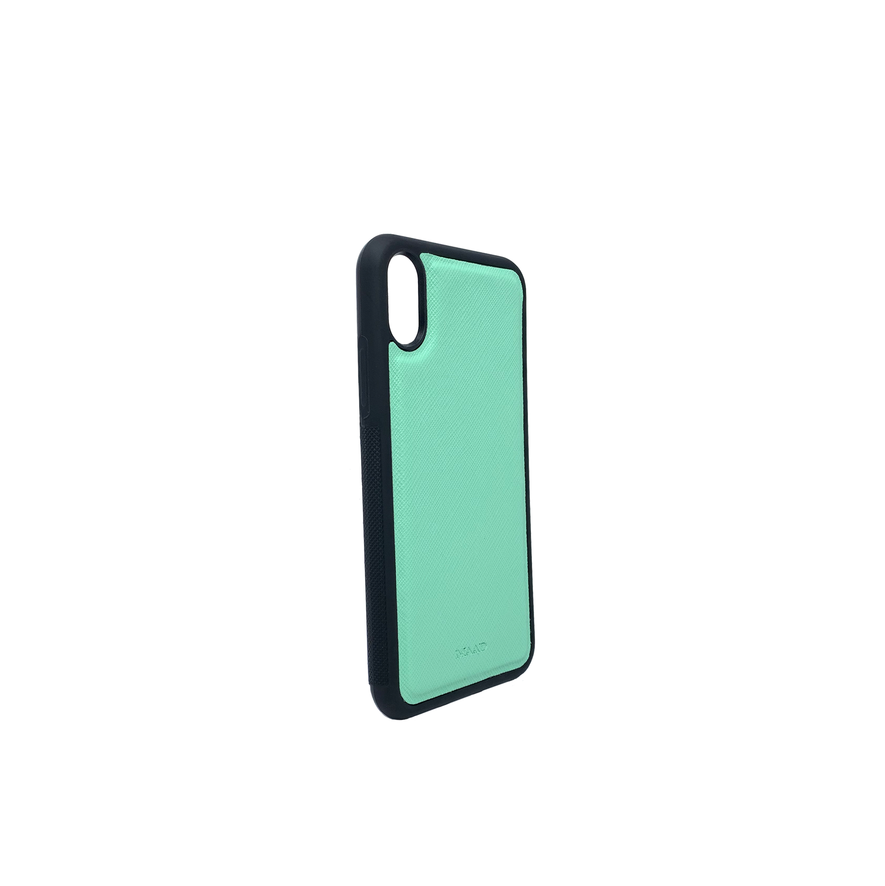 Mint IPhone X/XS Case - MAAD Collective - Saffiano IPhone Personalized Case 