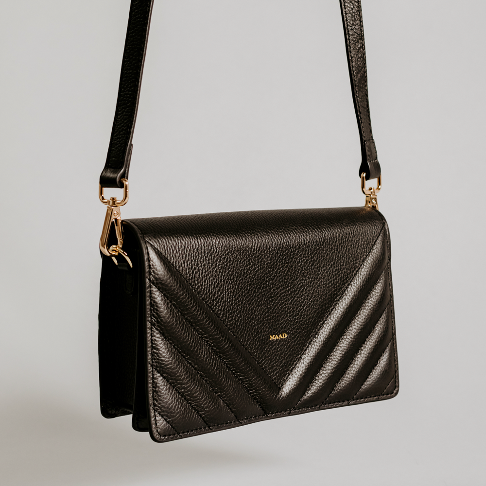 Match - Black Quilted Crossbody