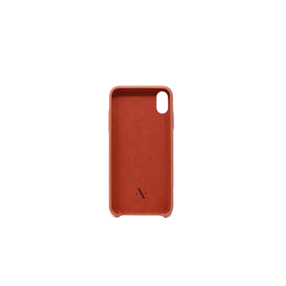 Pebble - Terracotta IPhone XS MAX Case - MAAD Collective - Saffiano IPhone Personalized Case 