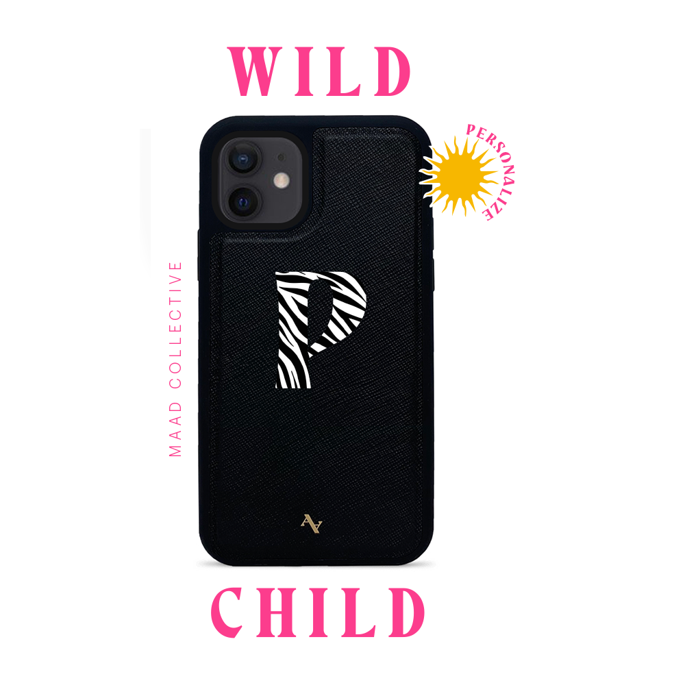 Wild Child - Black IPhone 12 Mini Leather Case