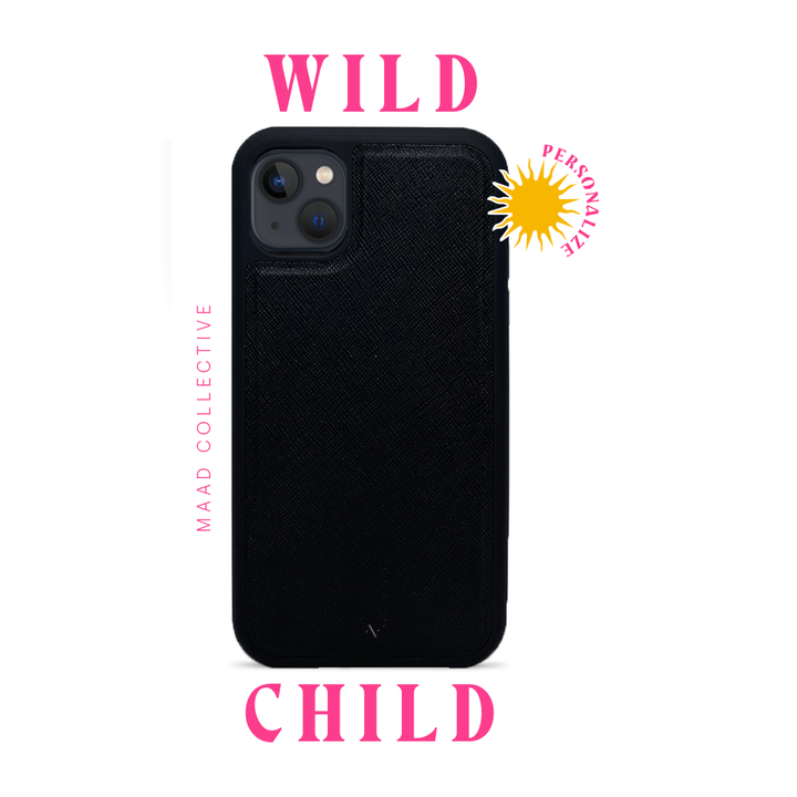 Wild Child - Black IPhone 13 Mini Leather Case