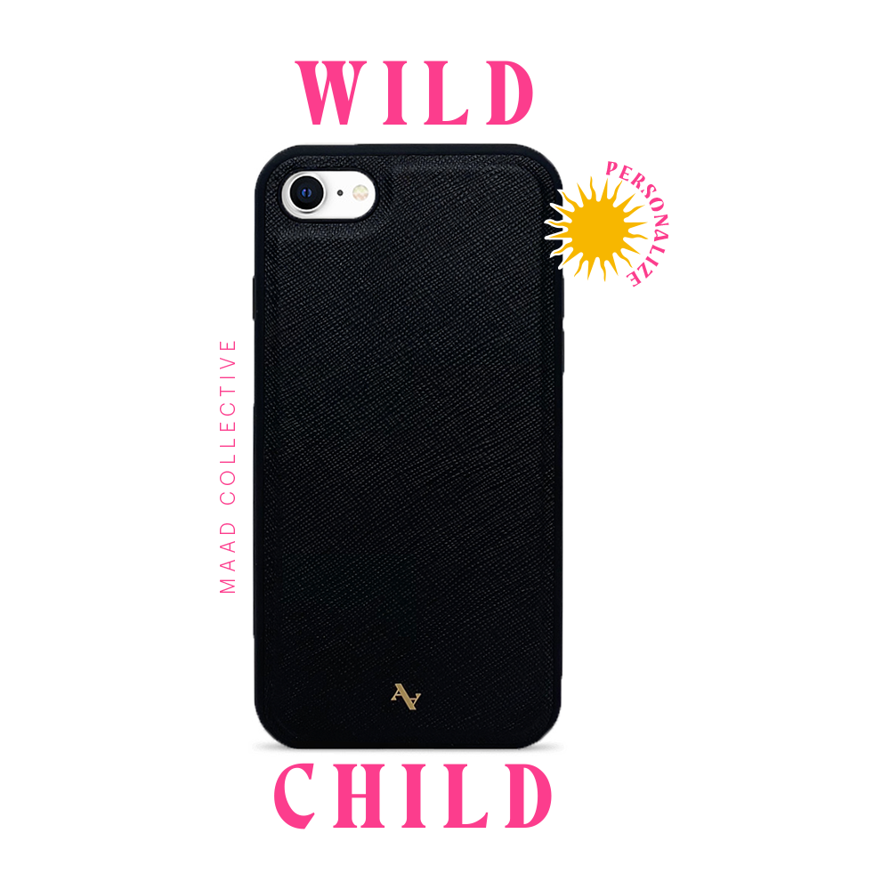 Wild Child - Black IPhone 7/8/SE Leather Case