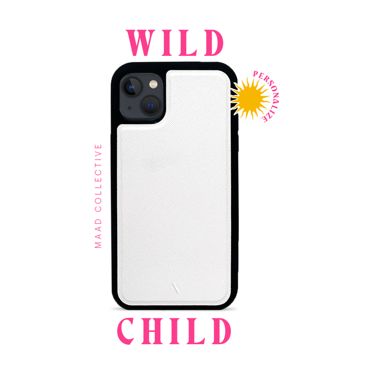 Wild Child - White IPhone 13 Mini Leather Case