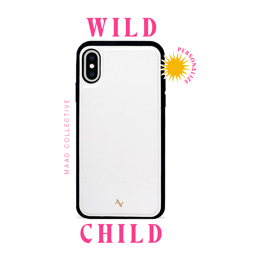 Wild Child - White IPhone X/XS Leather Case
