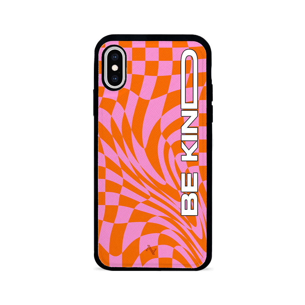 GOLF le MAAD - Orange and Pink IPhone X/XS Leather Case
