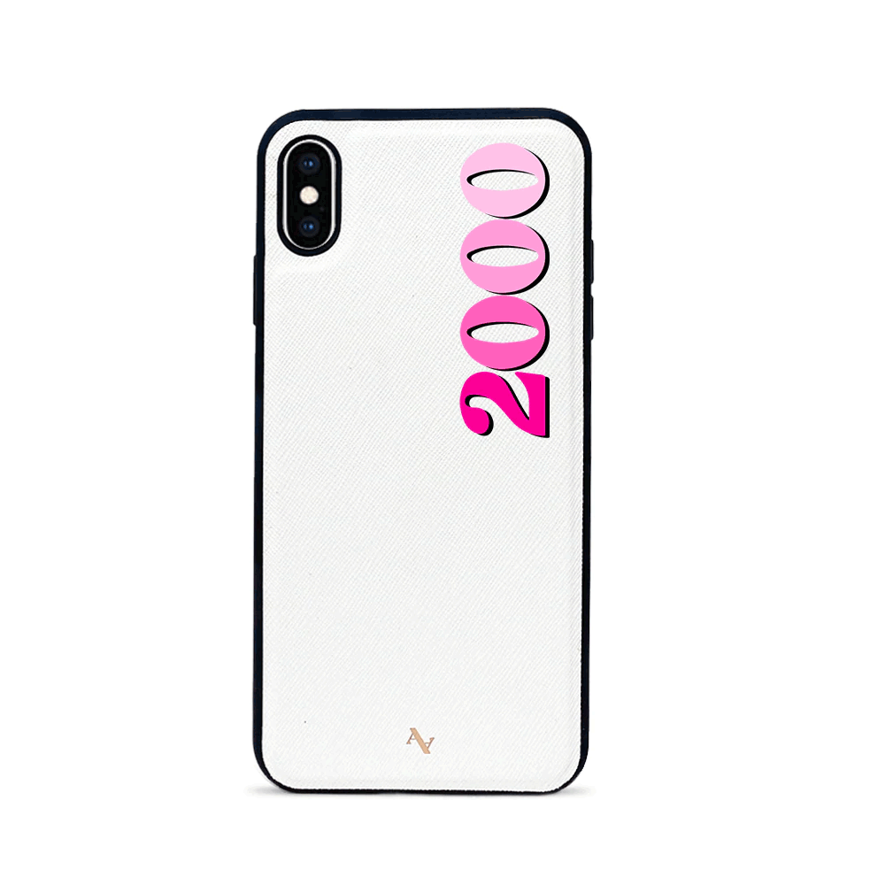 00s - White IPhone XS MAX Leather Case
