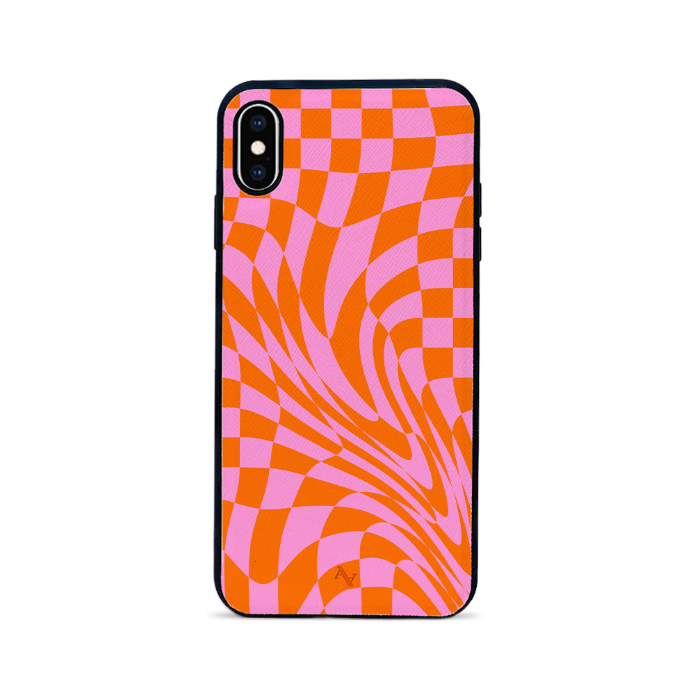 GOLF le MAAD - Orange and Pink IPhone XS MAX Leather Case