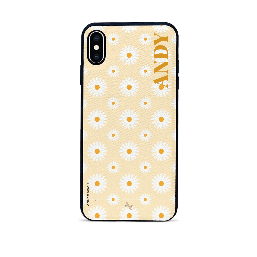 Andy x MAAD - Yellow Daisies IPhone XS MAX Leather Case