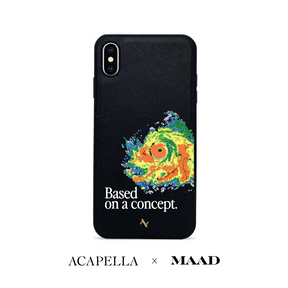 Acapella x MAAD Hurricane - Black IPhone XS MAX Leather Case