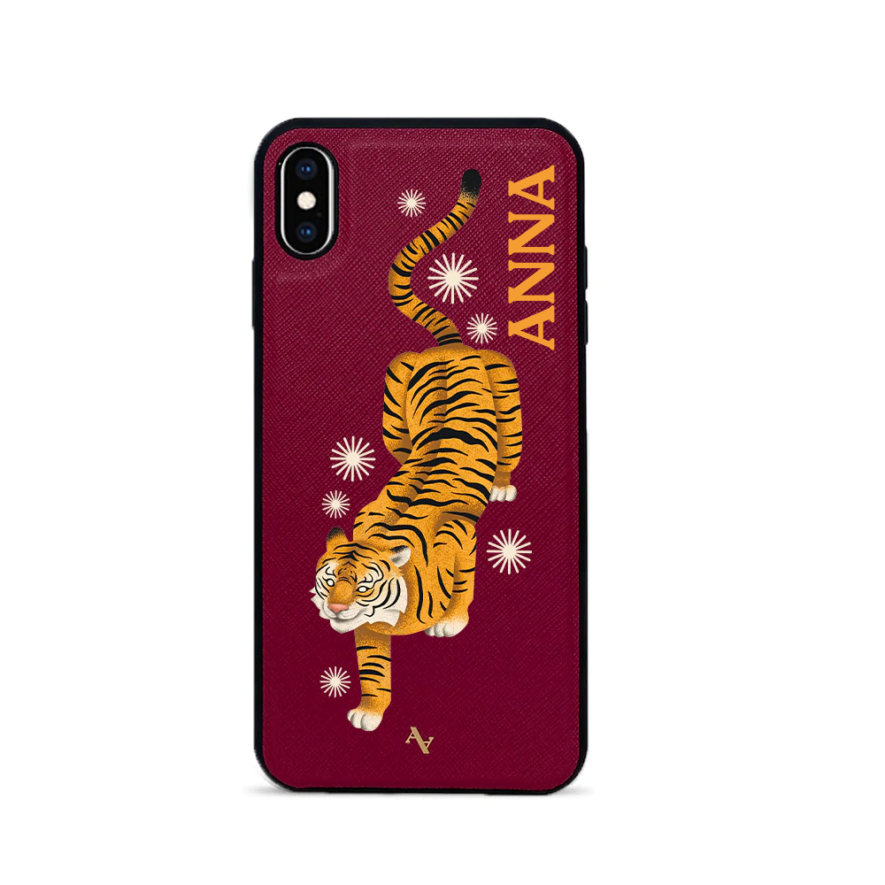 MAAD Tiger - Red IPhone XS Max Leather Case