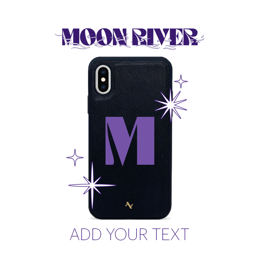 Moon River - Black IPhone X/XS Leather Case
