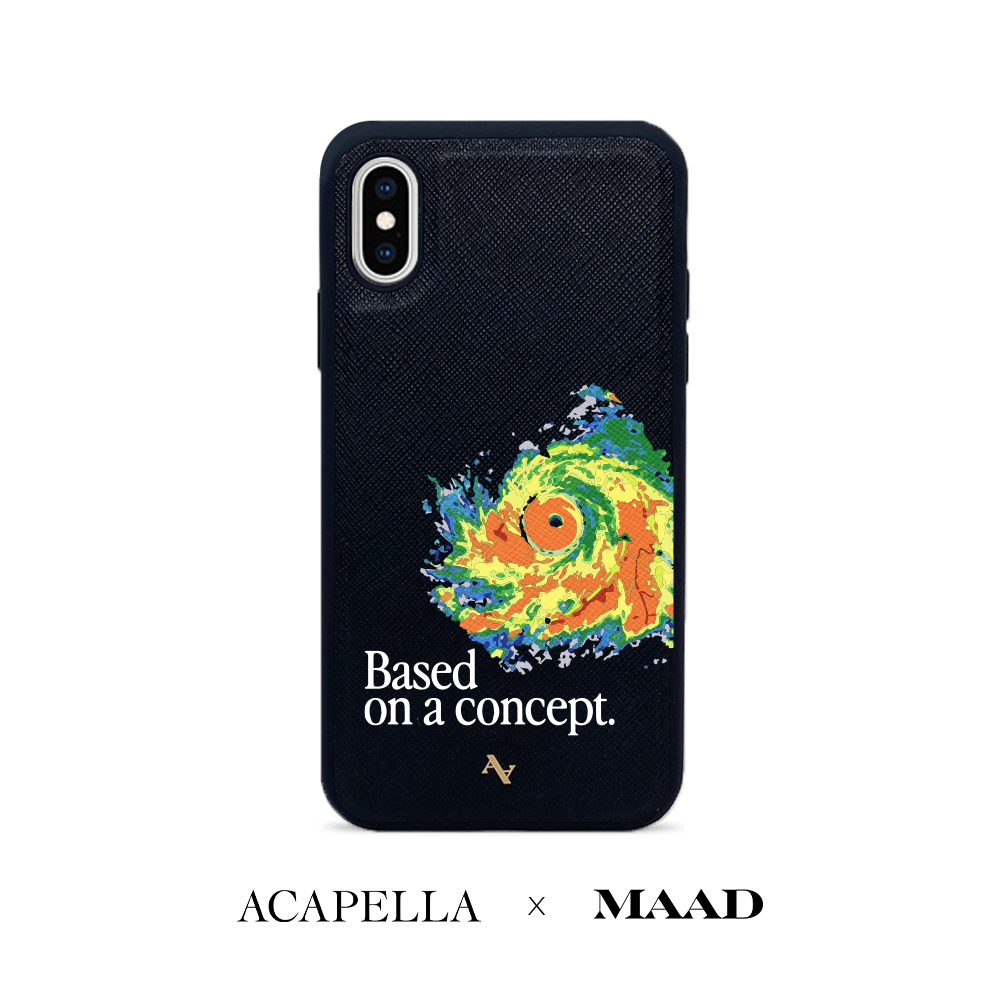 Acapella x MAAD Hurricane - Black IPhone X/XS Leather Case