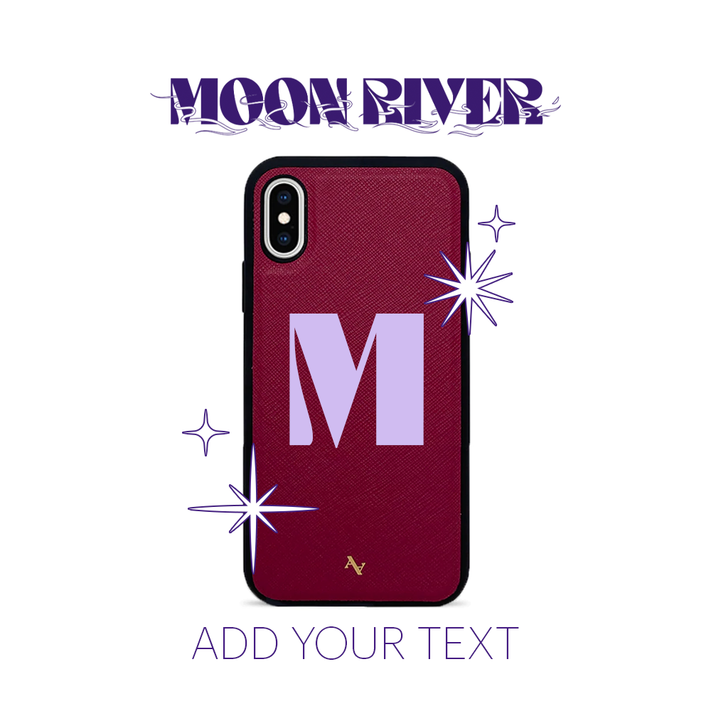Moon River - Red IPhone X/XS Leather Case