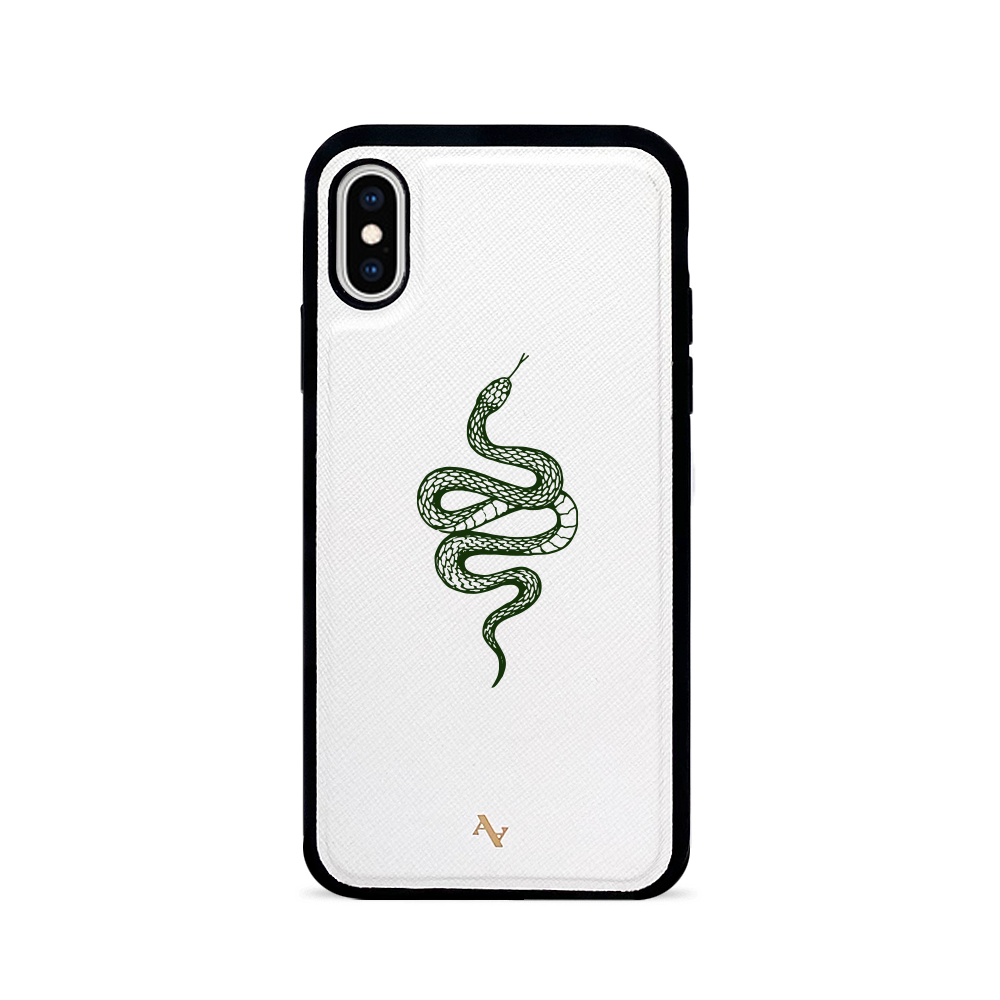Scales - White IPhone X/XS Leather Case