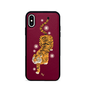 MAAD Tiger - Red IPhone X/XS Leather Case